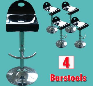 Set of 4 ACRYLIC Home Pub Bar Barstools 360 Swivel Adjustment stool 