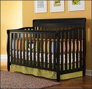 Graco 4 in 1 Black Pine Wood Convertible Baby Pen Toddler Infant 