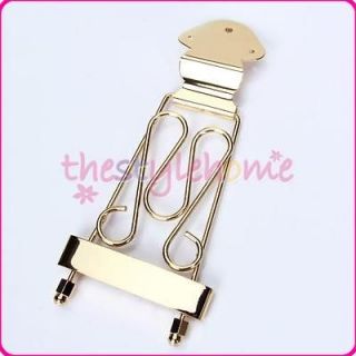 Gold Trapeze Tailpiece w Wired Frame for Archtop Guitar
