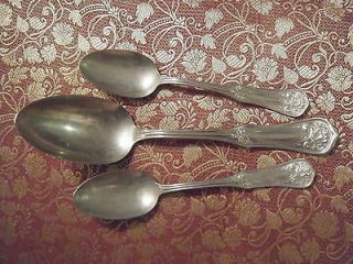 Nickel Silver Wm A Rogers Ornate Spoons, set of 3