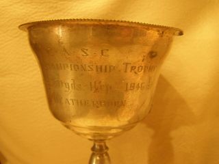 VINTAGE 1946 C. A.S.C. CLUB CHAMPIONSHIP TROPHY GOBLET CUP SILVER 