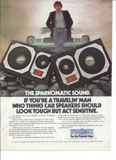 RARE 1977 Sparkomatic 6x9 Speaker Ad/ Camaro