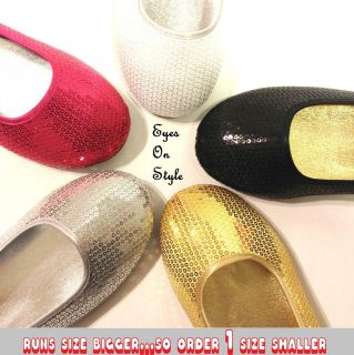 New Womens Loafer Sparkle Sandals Casual Ladies Ballet Flat Shoes 6 11 