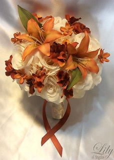 silk fall wedding bouquet in Flowers, Petals & Garlands