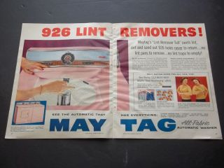   Advertising Maytag Washing Machine Pastel Pink Vintage 1957 Print Ad