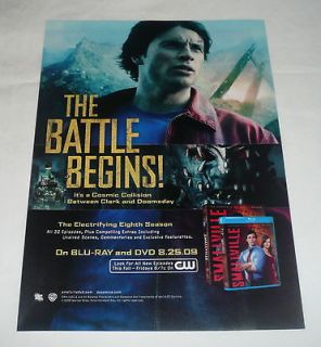2009 SMALLVILLE home video ad page ~ Season 8 The Battle Begins