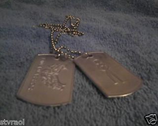  Pink Dog Tags Strength Courage Love Power Passion Warrior Army Wives