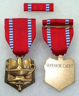 US Army ROTC Superior Cadet Medal, Military School Division, set of 2