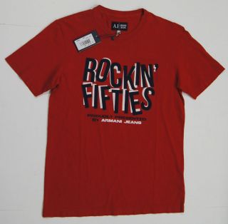 ARMANI JEANS F/W 2011 Men Crew Neck Slim Fit T Shirts   Red NEW NWT $ 