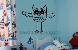 Owl Wall Art Vinyl Decal Wall Sticker Kids Room Teen Room Decor 