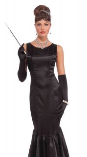 Retro Film Star Audrey Hepburn Halloween Costume Black Dress