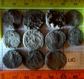 11 ANCIENT ROMAN UNCLEANED RELIC LOT #LtC IMPERIAL COINS GOLD SILVER 