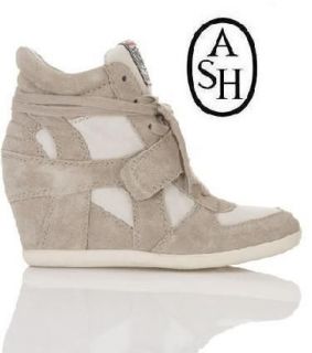 Ash Bowie Stone Womens Mid Wedge High Top Trainer