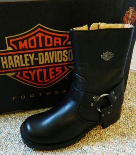 Harley Davidson Ashby Harness Zip D84187 Black womens boots New in 