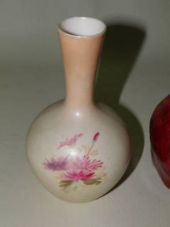 Robert Hanke RH Austria Handpainted Blush & Flower Vase