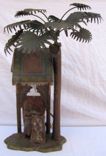 19th C. Austrian Orientalist Lamp of Arab Rug Seller