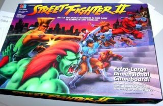 MB~Street Fighter II (2)~XL Dimensional Board Game Capcom~SEALED 