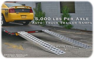 10 5000 lb ALUMINUM TRUCK CAR TRAILER RAMPS PLATE ENDS (05 16 120 06)