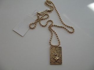Baby Phat New Gold Pendant Necklace Bead Style Chain NWT Jewelry 
