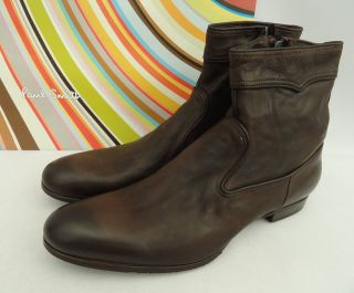 BN Mens Paul Smith Brown Leather Posh Chelsea Boots Shoes UK10 EU44
