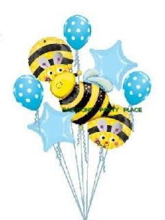 BUMBLE BEE BIRTHDAY PARTY baby shower balloon polka dot