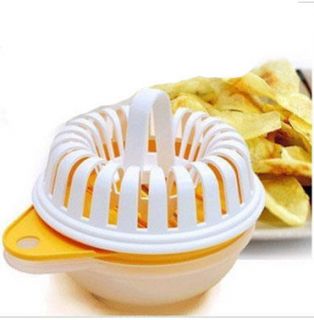   Compact DIY Microwave Oven Fat Free Potato Chips Rack Maker Home