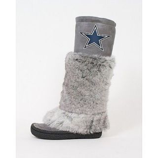 Womens NFL Dallas Cowboys Faux Fur/Suede Devotee Boots by Cuce   size 