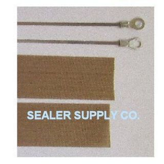 Hand Impulse Sealer Repair Kit 2 Element 2 Teflon Cloth Spare Parts 