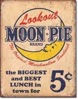 Moon Pie Brand Snack Cake Bakery Best Lunch Reproduction Tin Metal 