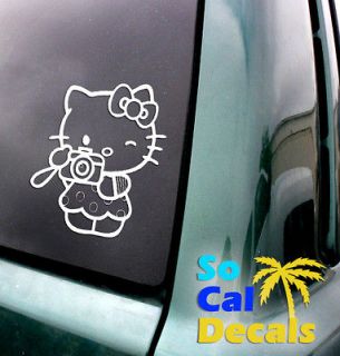 Hello Kitty Camera Vinyl Sticker Car Laptop Decal Window Wall Picture 