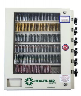   Vending Machine also vends condoms, earplugs, first aid bandages etc