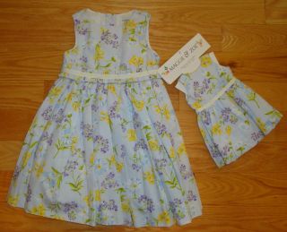 Girls NWT Dress With Matching Baby Doll Dress by Maggie & Zoe Size 3T 