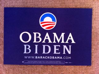 Barack Obama official 2008 Presidential campaign two sided dual poster 