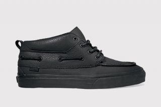 Vans Chukka Del Barco Matte Leather Black/Black Mens Skate Shoes Size 