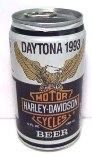 Harley Davidson Beer Daytona 1993 can  Mint B.O. Pull