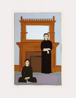 Signed 1971 Will Barnet Reflection Serigraph