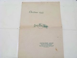 1943 menu officers club 6TH Ferrying Group Division Air transport 