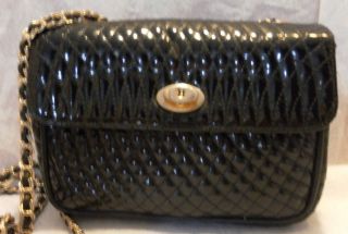 Bally Quilted patent VTG ladies handbag