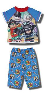 BATMAN robin legos short sleeve shirt pants boys kids toddler pajamas 