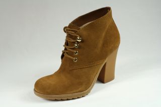 MICHAEL KORS Elliott Bootie Luggage / Brown Suede Womens Boots Shoes
