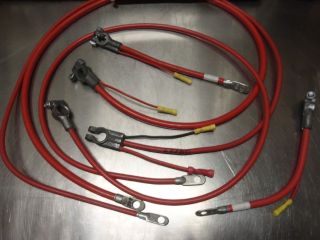   04182 72 4 gauge Top Post Battery Cable , red , with 1 auxiliary lead