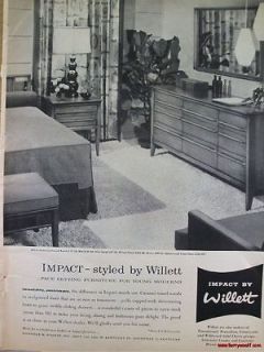 Impact furniture by Willett vintage 1957 Advertisement