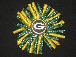 NEW GREENBAY PACKERS Professional Girls Korker Ribbon Hairbow Bow 