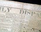   Old Newspaper Civil War BATTLE OF WILSONS CREEK Springfield MO