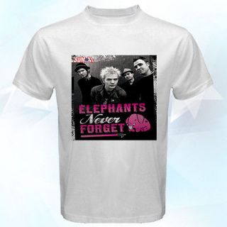 New Sum 41 band Elephants never forget excellent white t shirt S, M 