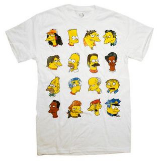 The Simpsons Citizens Of Springfield Vintage Style Distressed Adult T 
