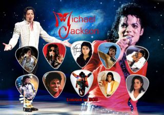 Michael Jackson Guitar Pick Set Display LIMITED EDITION #3