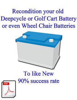 Recondition Your Deep Cycle and Golf Cart Batteries