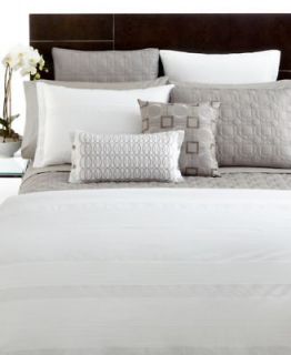 HOTEL COLLECTION Woven Pleats Deco White QUEEN Bedskirt