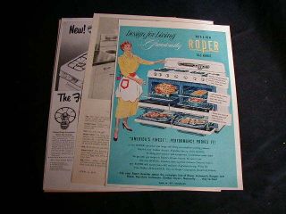 stove ads 1947 1955 nice lot of ads roper perfection monarch 